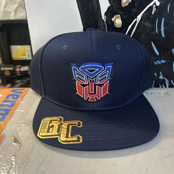 Embroidered  adjustable Transformers Autbots logo Hat in navy blue