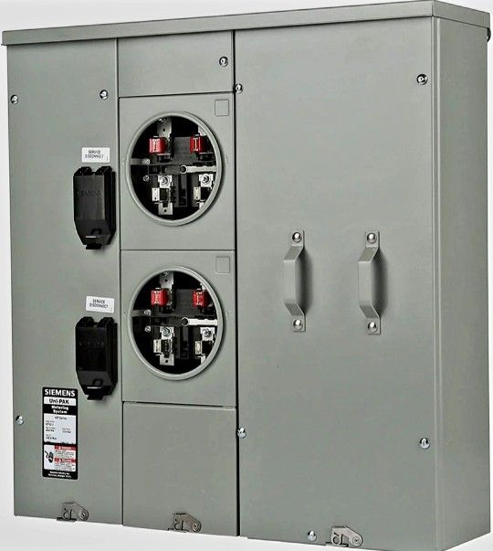 Siemens WEP4212 2 Gang 400 Amp Meter Panel