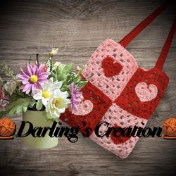 Crochet Handmade Granny Square Bag