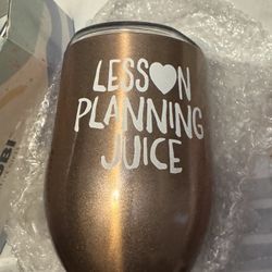 Stainless steal 12oz. Tumbler “Lesson Planning Juice”