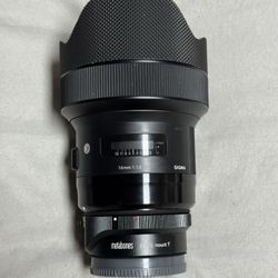 Sigma 14mm f/1.8 DG Art (Canon EF) + Metabones EF–E Adapter