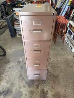 4-Drawer Metal Filing Cabinet - Vertical Letter Size (52" H x 15" W x 26.5" D)