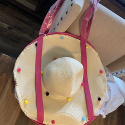 Beach Hat and Bag set  