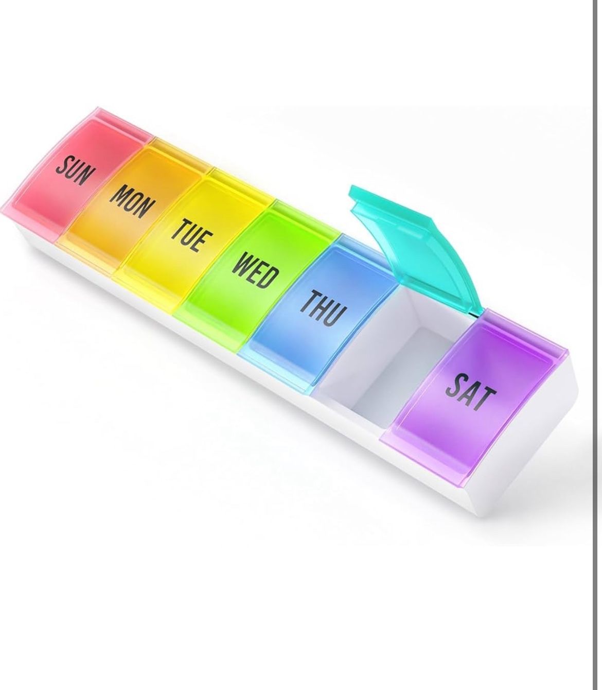 Brand: VVM VVM Large Pill Organizer, Weekly Medicine Pill Organizer, 7 Day Pill Box for Big Vitamin Supplements Fish Oil, Travel Pill Case. Brand new.