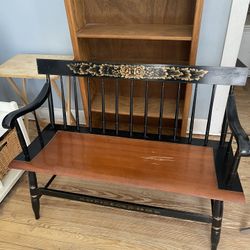 Real Hitchcock Wooden Bench 