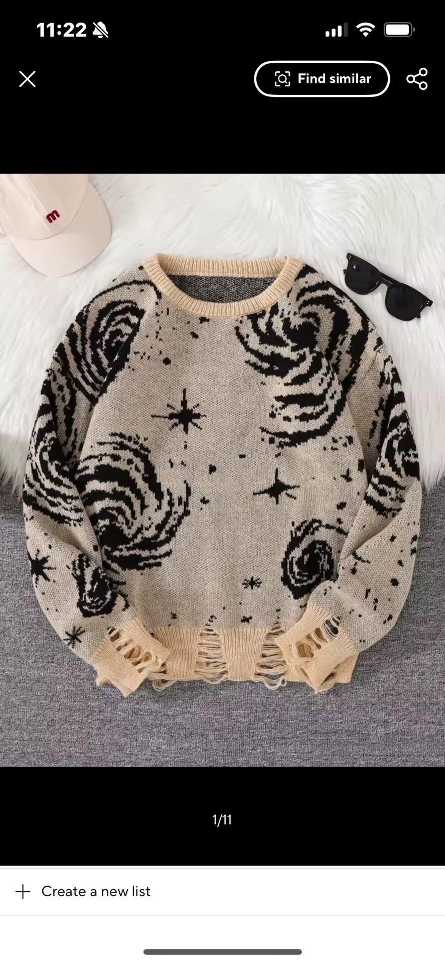 Multi-coloured knitted sweater 