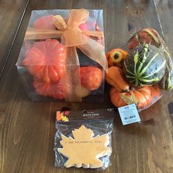 2- Packs Of  Pumpkins And Gourds  1 - Pack Of  Thankful  Place  Cards