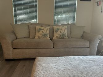 Beige Sofa Set with Ottoman from RC Wiley