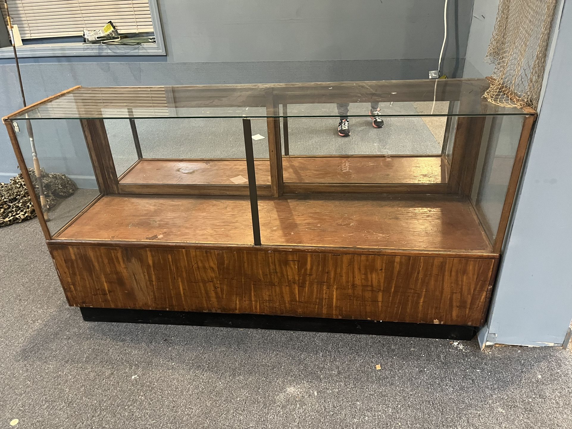 Antique Wood And Glass Display case