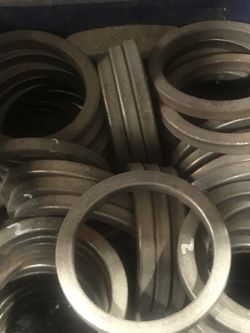 Assorted steel rings solid and hollow