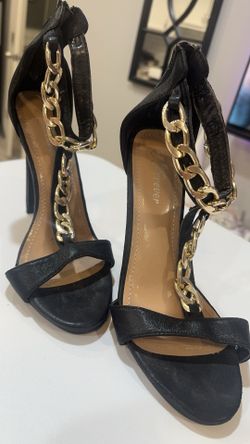Black Stiletto Heels Ladies Size 7 1/2 