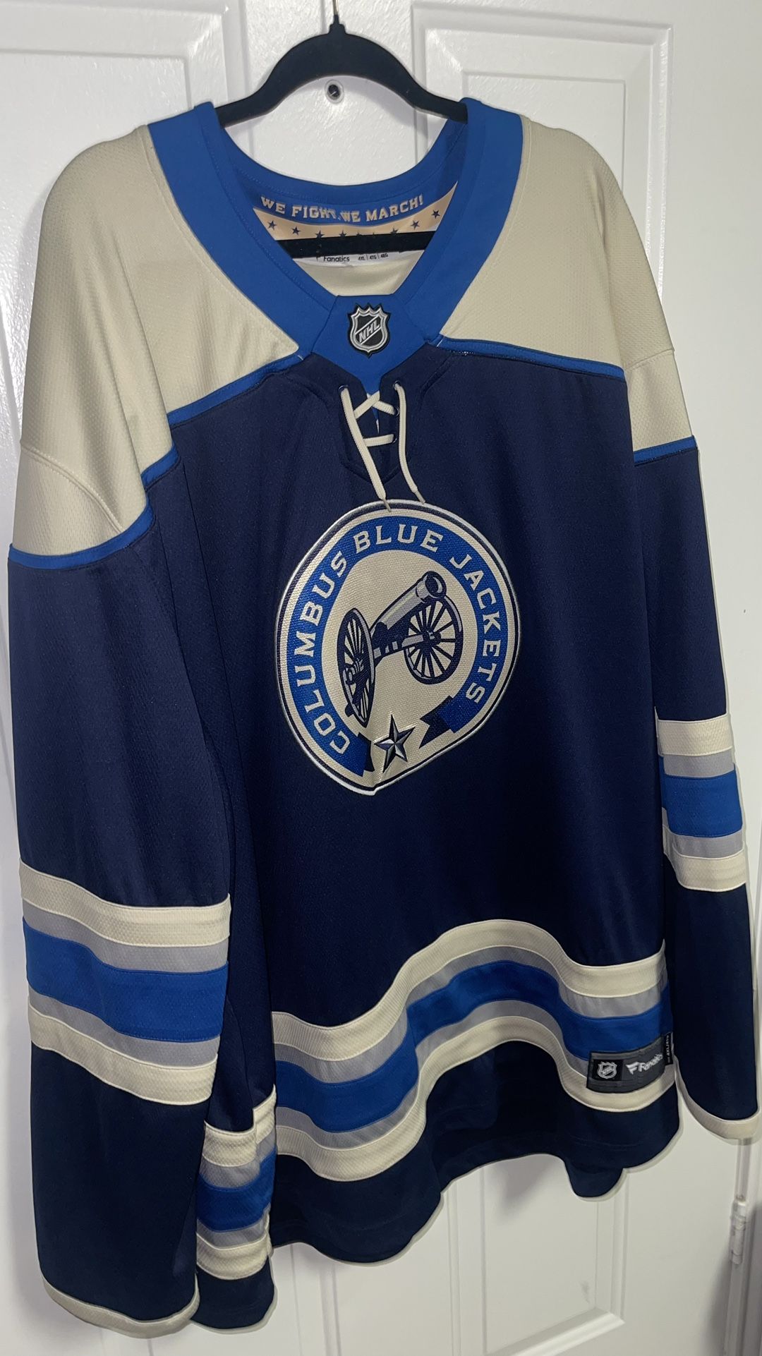 Fantactics Size 4 XL Blue Jackets Jersey