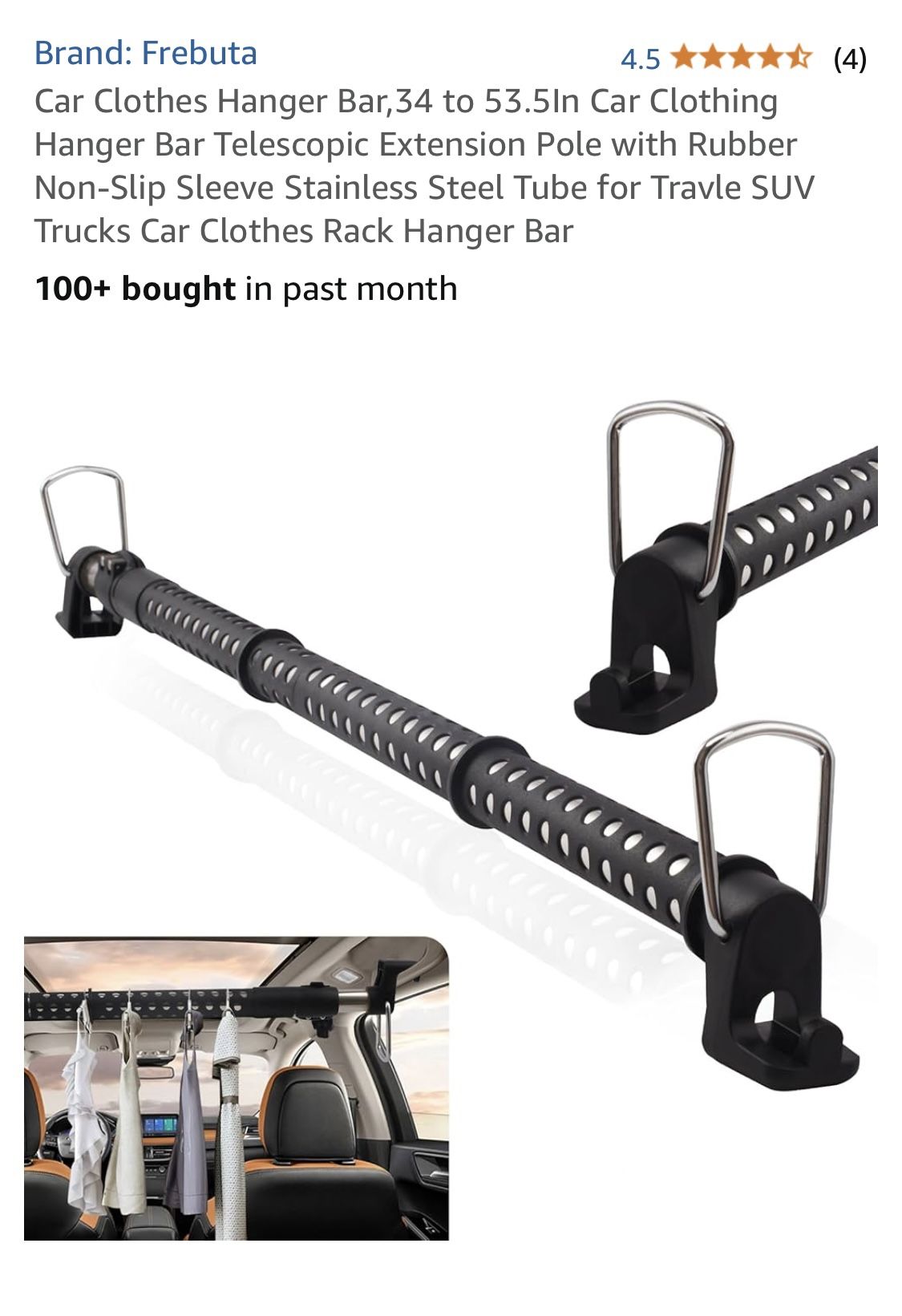 CAR HANGER BAR (USED ONCE)