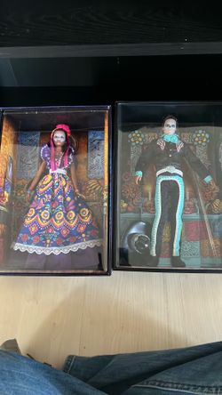 Dia de Muertos Barbie 2022 and Ken 2024 dolls