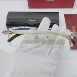 Clear Buffalo Horn Sunglasses Cartier