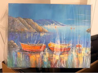 Hand Painted Canvas from Peru 35in x 27in