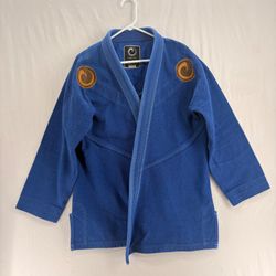 Origin USA BJJ Gi Jacket A2/M Blue Jiu Jitsu Kimono Made in USA