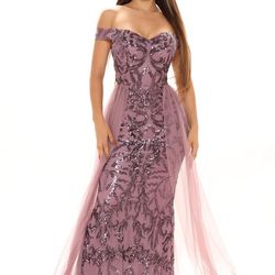 Sequin Maxi Dress - Purple