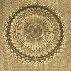 Vintage: Clear Pressed Glass Serving Plate/Plant Tray