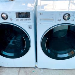 LG.  WASHER AND GAS DRYER 