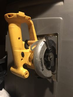 DEWALT TRIM SAW AND DRILL. Used. 12 Volts. Tools Only. No Battery .