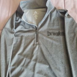 Windbreaker Heather Gray Long Sleeve Disneyland 