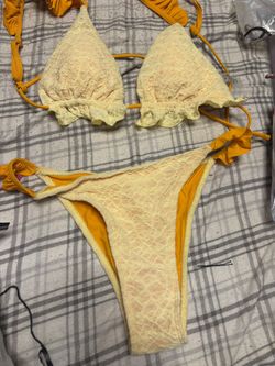 Orange Yellow, Bathing Suit Two Piece