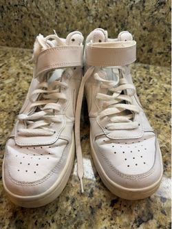 White Youth Nike Court Burough Sneakers