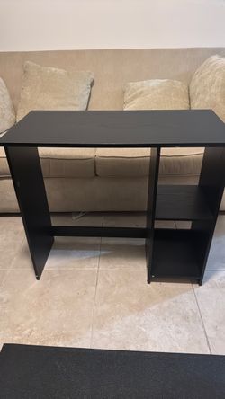 Small Computer Desk with Storage Shelves