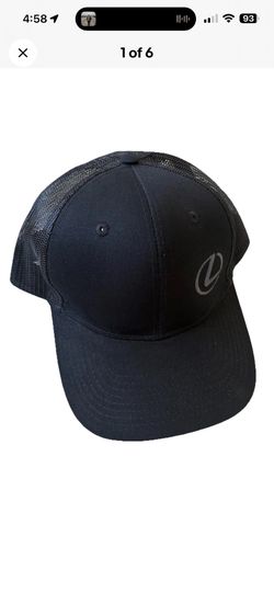 Lexus Port Authority Black Mesh Trucker Hat Logo Snapback Adjustable OS NWOT
