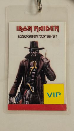 Original 1986/1987 Tour Pass - Iron Maiden