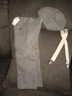 Janie And Jack 2T Slacks And Newsboy Cap