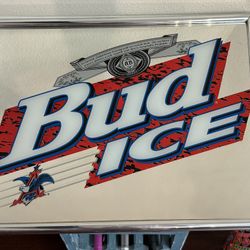 Bud Ice Mirror Mancave Framed just $20 xox