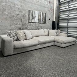 Cindy Crawford Oatmeal Beige Sectional 
