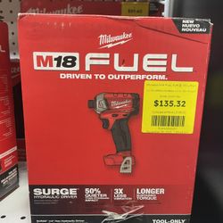 Milwaukee M18 FUEL 18V Lithium-lon Brushless Cordless 1/4 in. Hex Impact Driver (Tool-Only) 