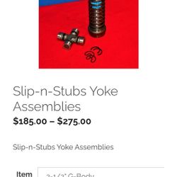 G- Body Slip Yoke For Lowrider