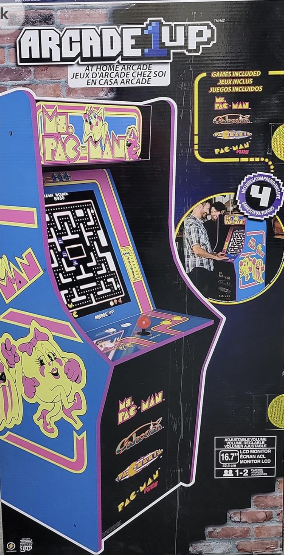 Ms. Pac-Man Arcade Machine & Chair