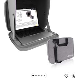 3-in-1 Laptop Sunshade and Privacy Visor, Foldable Water Repellent Screen with Elastic PVC Core, Convertible Shoulder Bag for 12-14 Inch Laptops - Sil