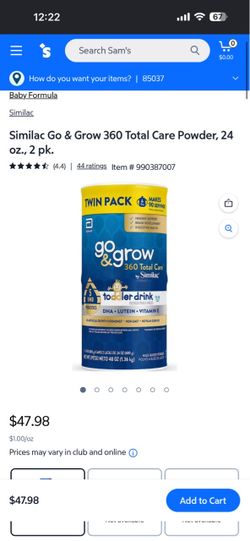 Twin pack go & grow similac