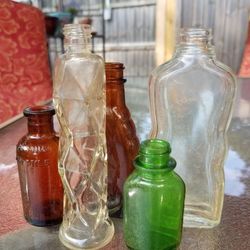 Vintage old bottle lot