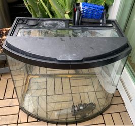 Curved Front Fish Aquarium Tank with Accessories