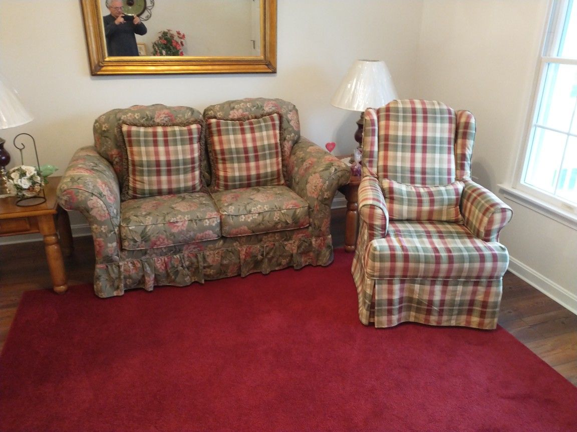 Love Seat And Chair 