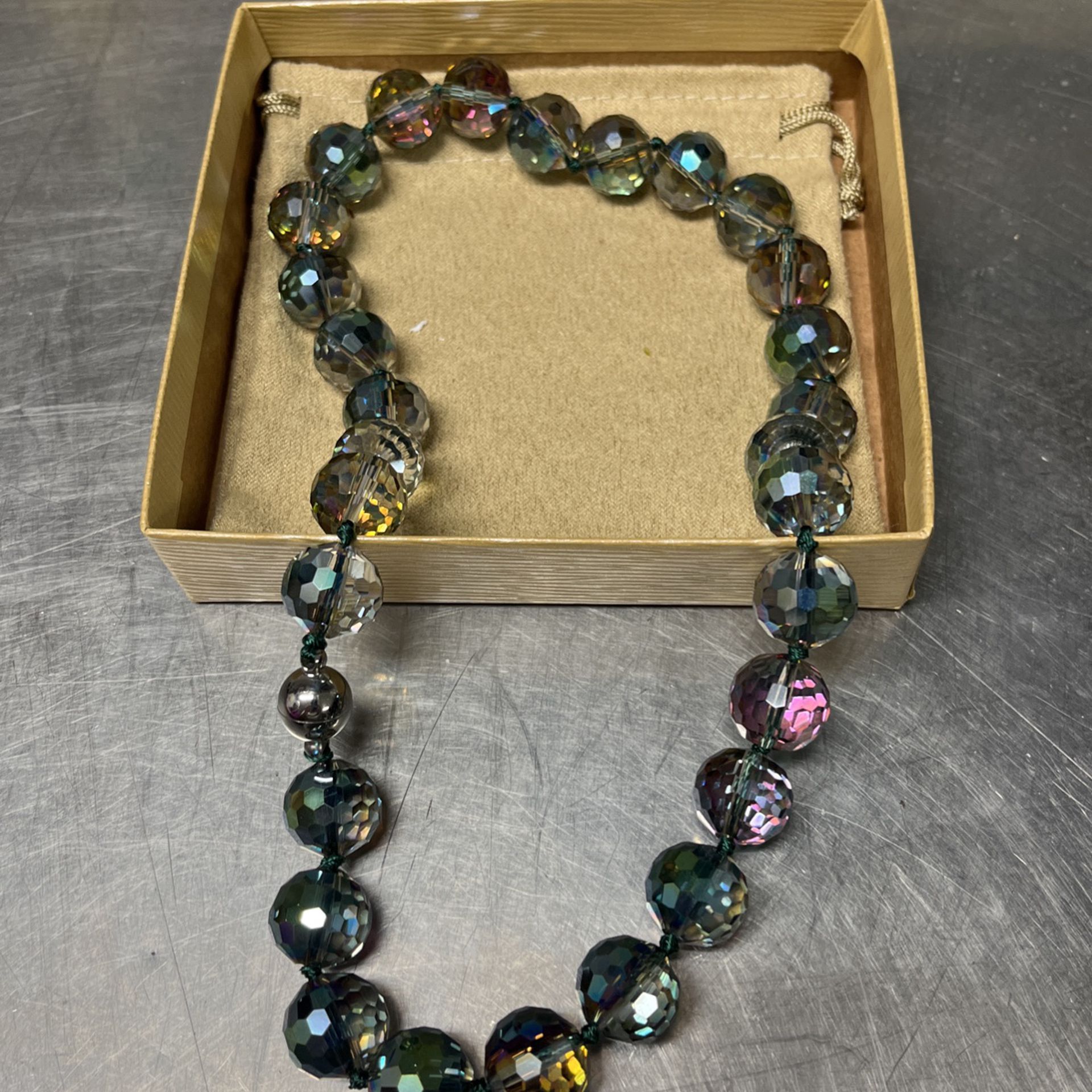 Costume Jewelry Necklace, Beads In Box