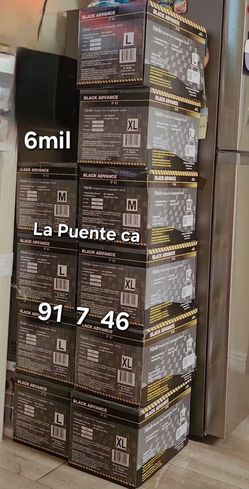Black nitrile gloves 6mil  / 10full cases / 10,000 gloves $600