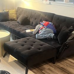 Retro Black Couch For Sale