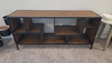 Industrial Wood and Metal TV Console Shelf or Sofa Table