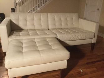 Notebook Paving Giant IKEA LANDSKRONA Leather Sofa w/Ottoman for Sale in Denver, CO - OfferUp