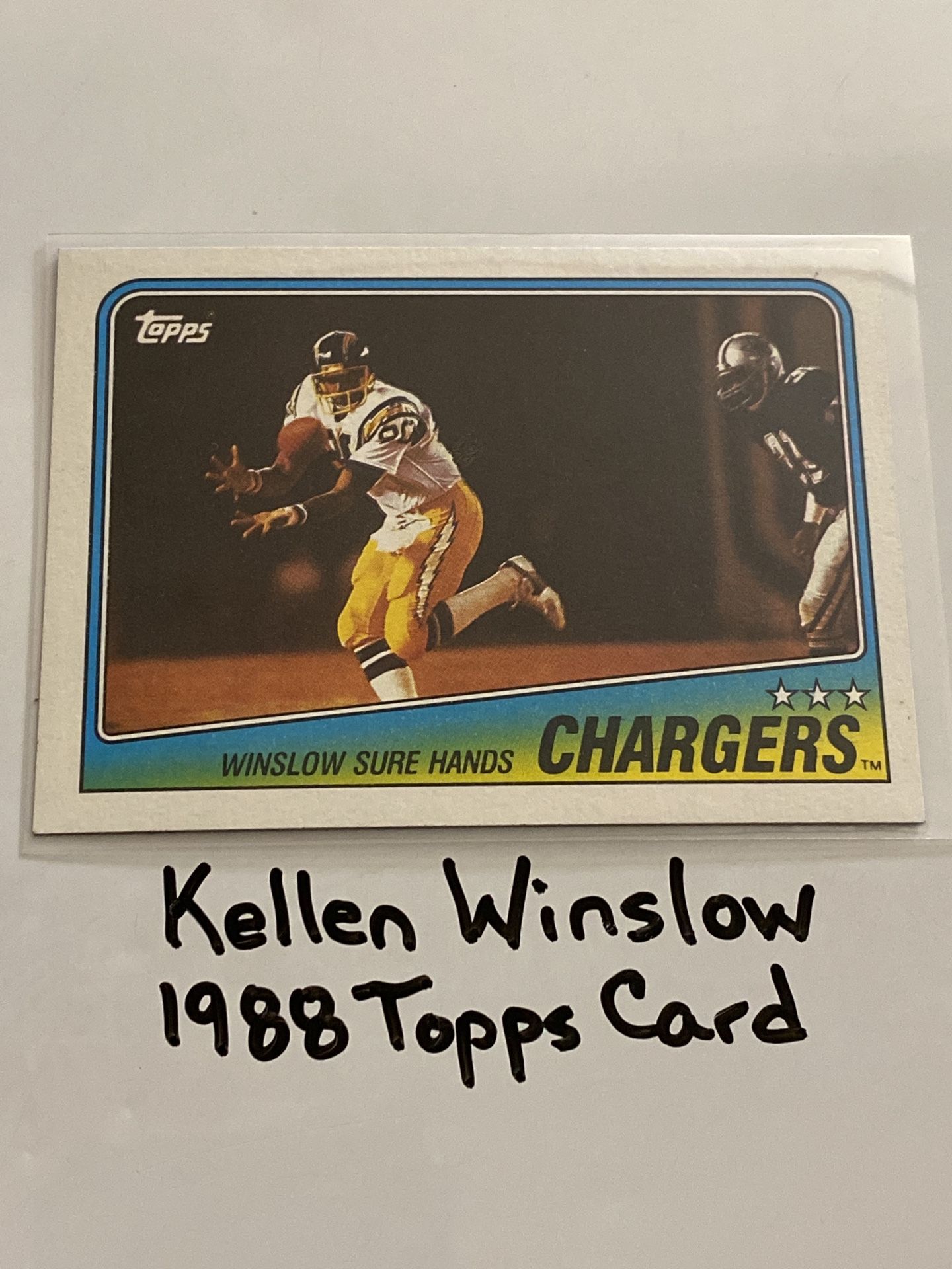 Kellen Winslow San Diego Chargers Hall of Fame TE 1988 Topps Card.