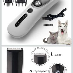 Cordless Dog Clippers, Professional Pet Grooming Kit, Low Noise Electric Dog Shaver Pet Clippers, USB Rechargeable Pets Hair Trimmers Shaver Shears fo