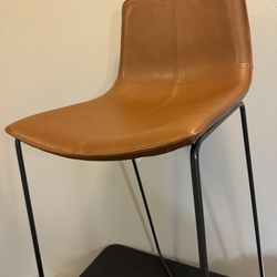 West Elm Slope Bar Stool - Vegan Saddle Leather